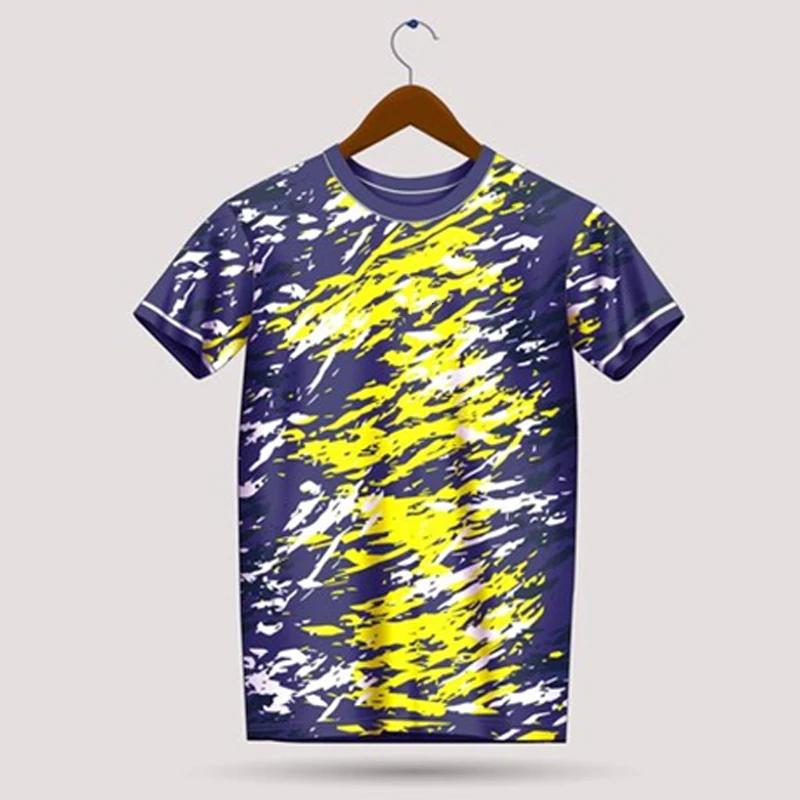 Спортивная футболка, летняя мужская 3D быстросохнущая одежда для бадминтона, настольный теннис, бег, фитнес, тренировочная одежда для соревнований, топ