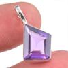 Натуральный африканский аметист, драгоценный камень, 925 стерлинговое серебро, подарок, кулон 1" J1D41