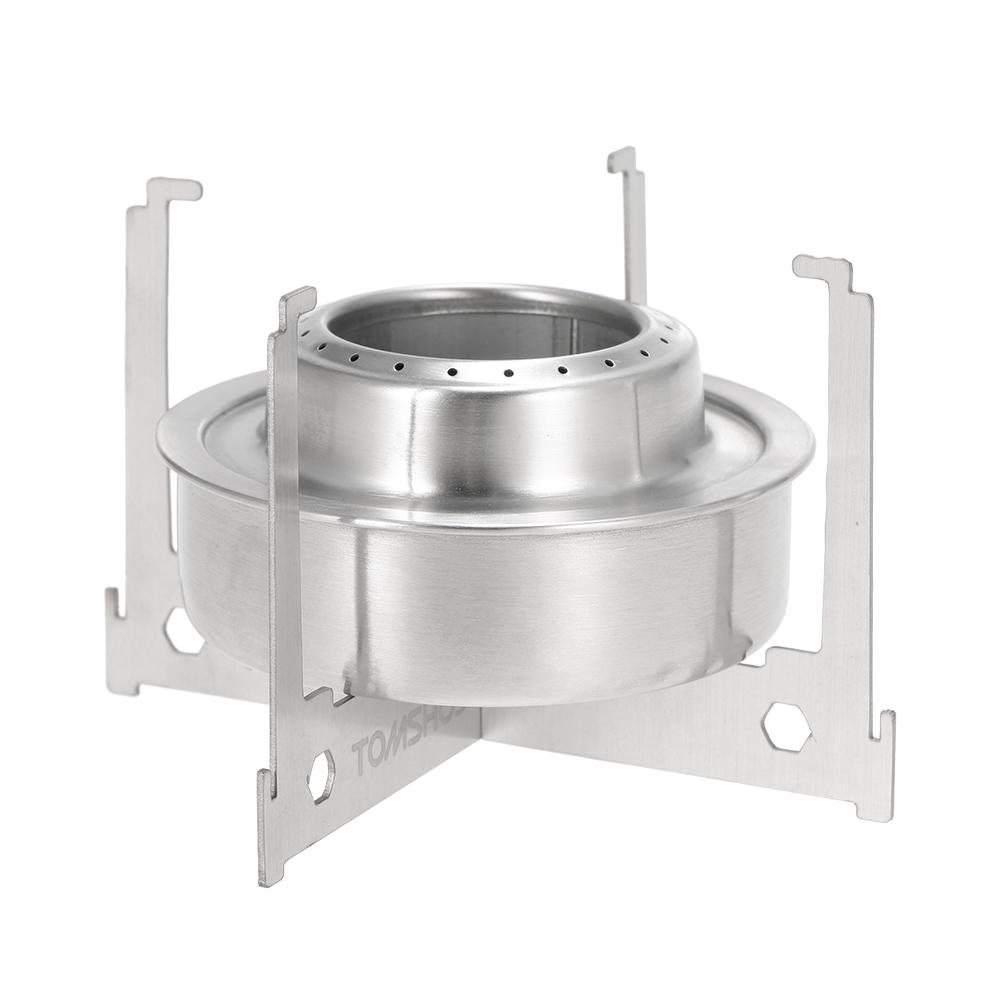 TOMSHOO Мини спиртовая горелка подставка спиртовая горелка портативная мини ультралегкая уличная походная горелка печь с крестообразной подставкой