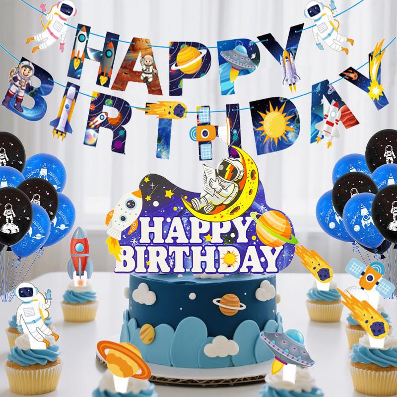 Cake Explorer Space Decorations Rocket Inserts Celebration Event Party Supplies