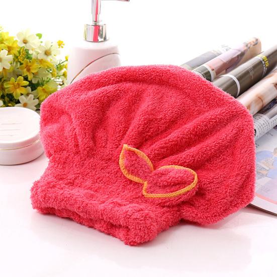 Women's Coral Fleece Quick Dry Hair Cap Tool Drying Hat Bathing Towel Bath