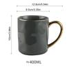 400 мл керамические кофейные чашки легкие роскошные креативные золотые кружки для воды кружка для завтрака овсянки молока сока офисная бытовая посуда для напитков