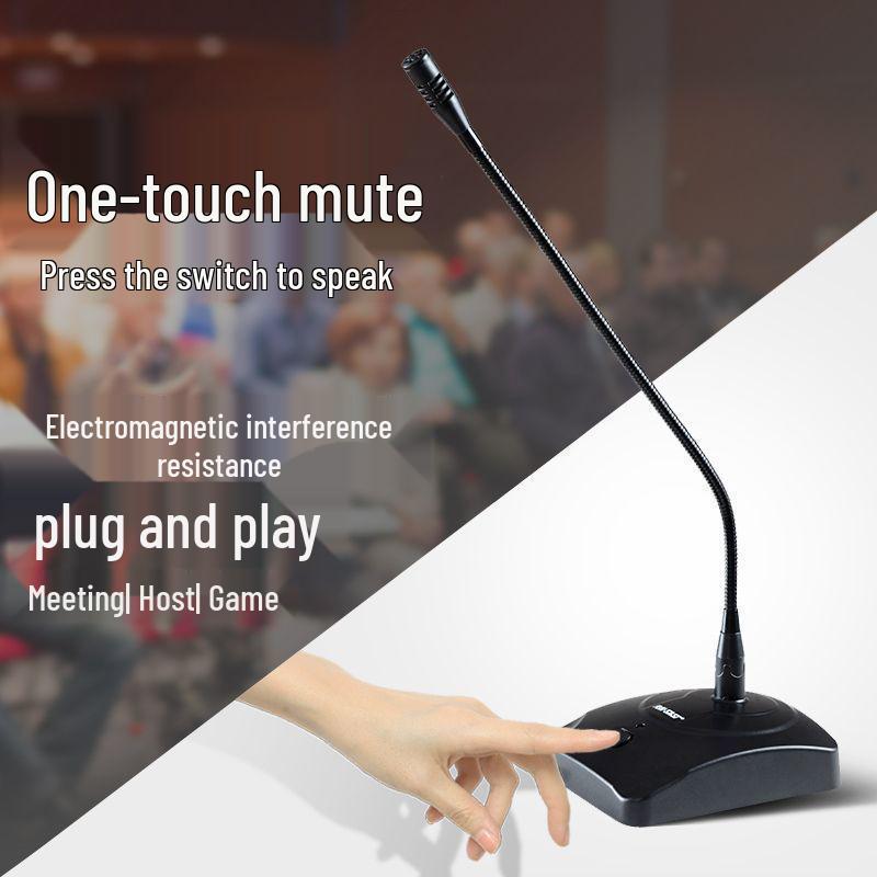 Xiangke OK-32 Wireless Dual Gooseneck Desktop Microphone for Live Broadcasts and Conferences