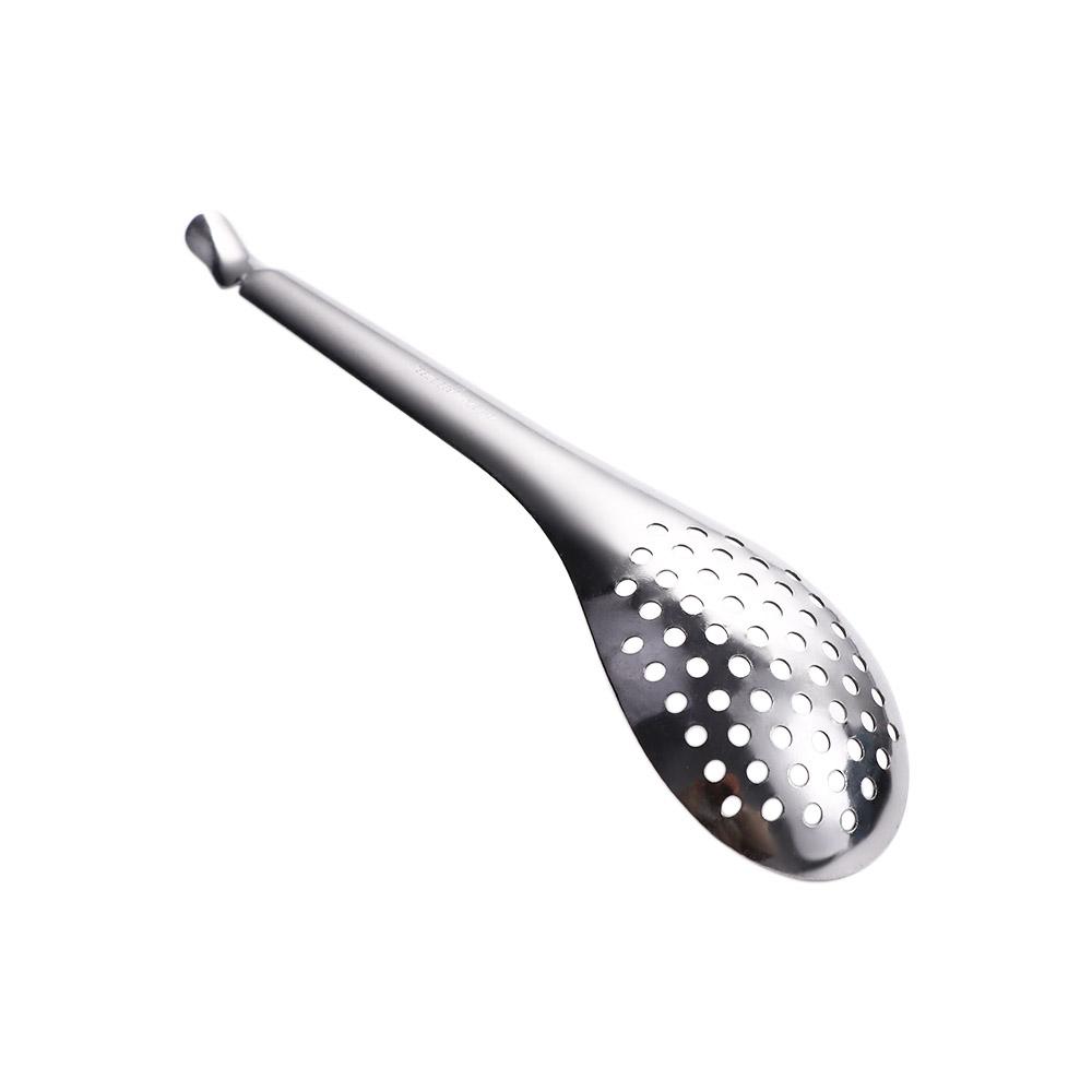 Stainless Steel Cooking Dinner Strainer Slotted Spoon Kitchen Tool Caviar Spoon Kitchen Gadgets