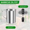 Нержавеющая сталь Кастрюля для поливания соусом Масляная кастрюля для поливания соусом с кисточкой 500 мл Кастрюля для хранения масла Банка для хранения соуса для барбекю Кухонные аксессуары