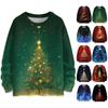 Women's Casual Long Sleeve Woolen Christmas Sweatshirt Fall  Vacation Long Sleeve Pullover