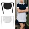 1Pcs Cosplay Costume Waist Apron Waitress Maid Style Half Apron for Coffee Shop Restaurant