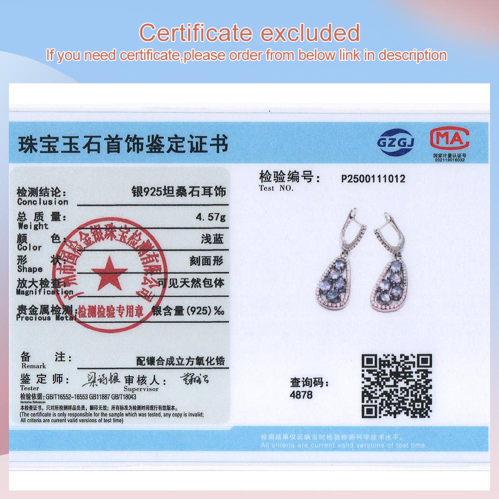 Роскошные серьги из стерлингового серебра 925 пробы с натуральным танзанитом, элегантные, роскошные, изящные украшения для подарка женщине на годовщину и день рождения