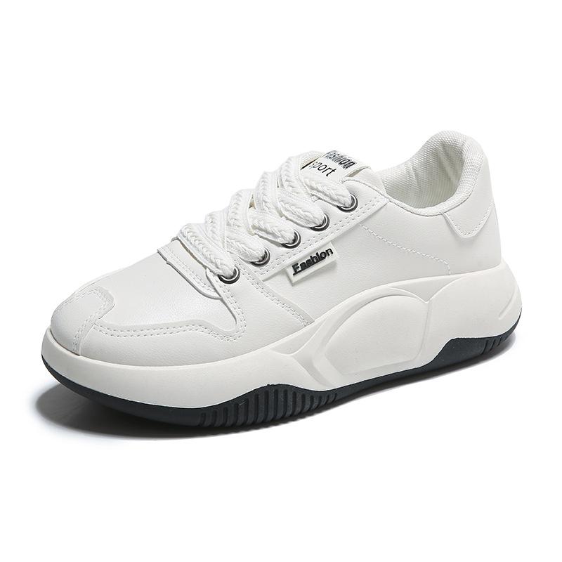 Женские повседневные массивные кроссовки на платформе, легкие кроссовки без шнуровки, дышащие прогулочные кроссовки из искусственной кожи, теннисные спортивные туфли на шнуровке для женщин