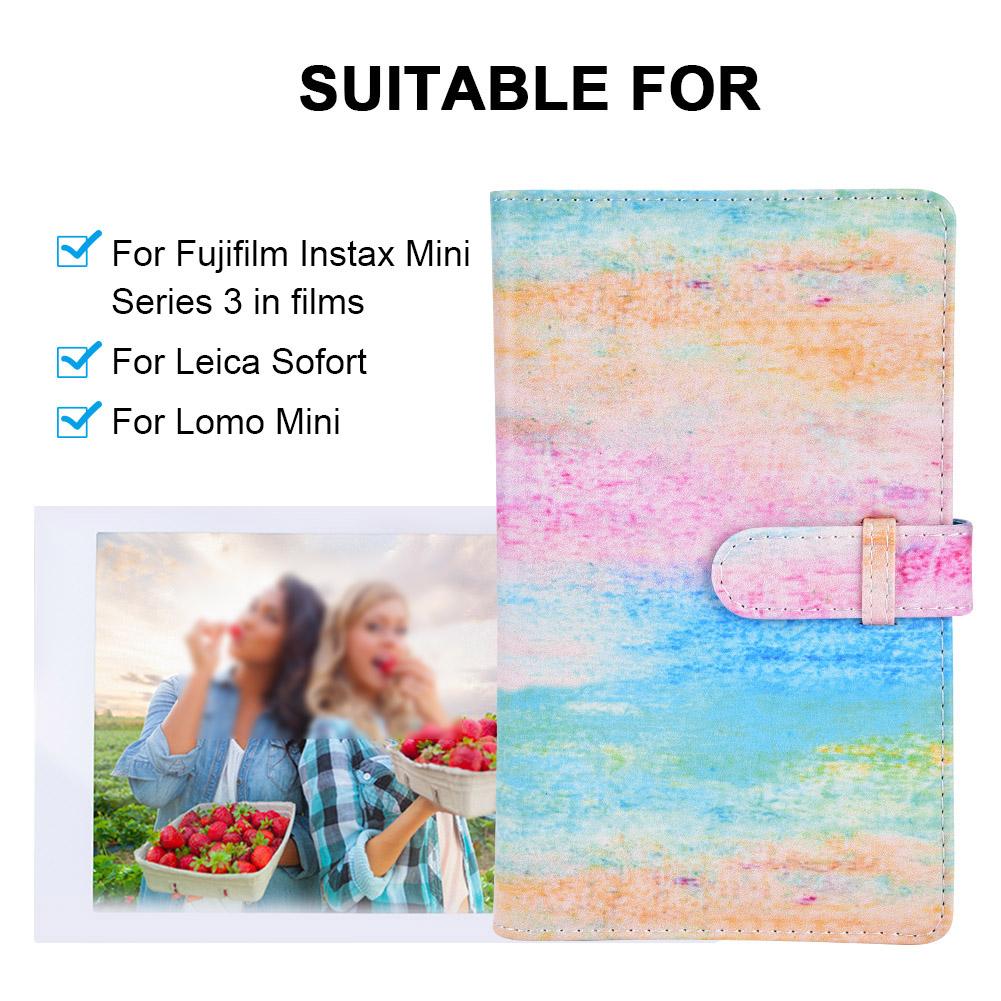 96 Pockets 3'' Photo Album for Fujifilm Instax Leica Sofort Lomo Mini(Oil Painting)