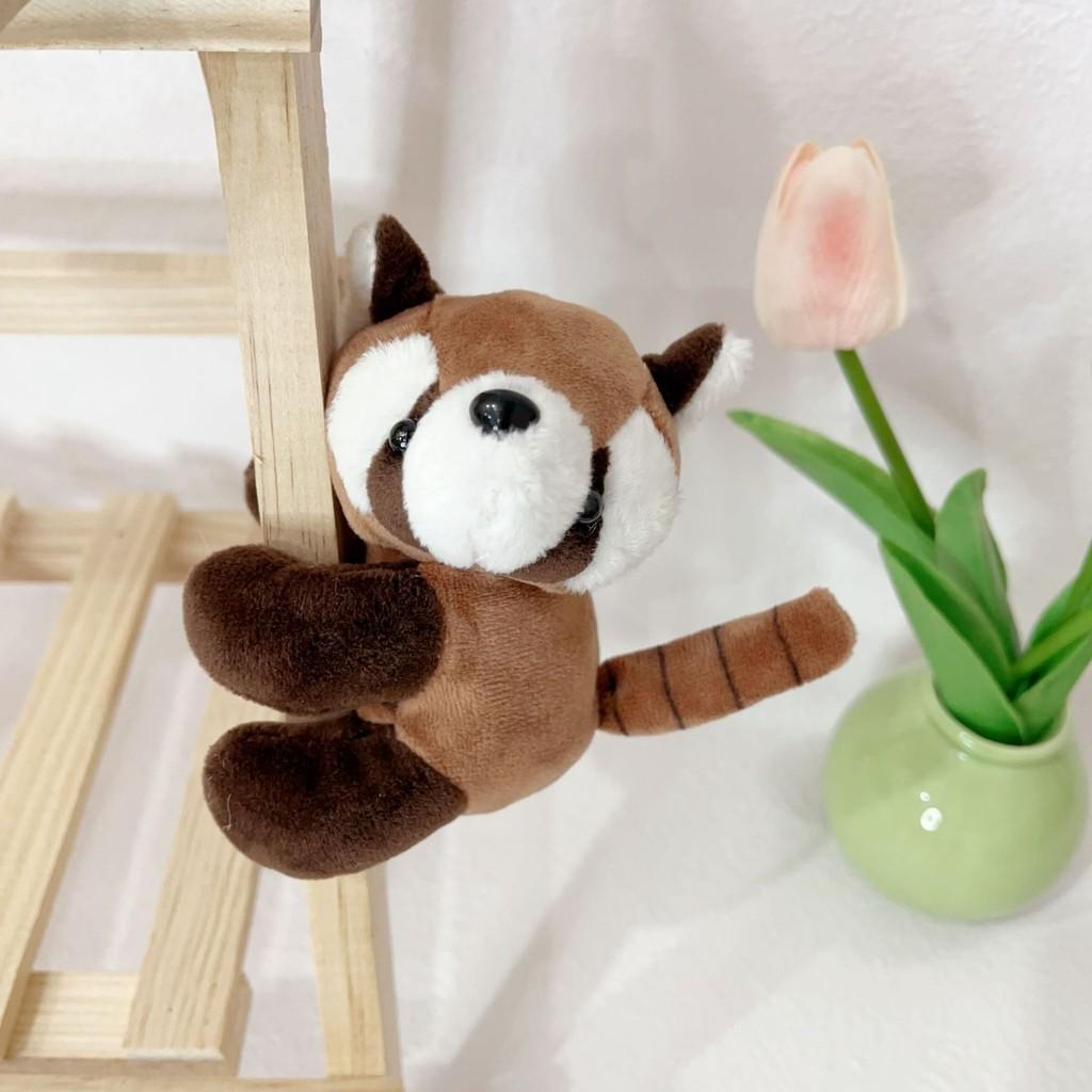 Cute Plush Panda And Raccoon Clip Plush Toys For Travel Gifts And Notes Holders