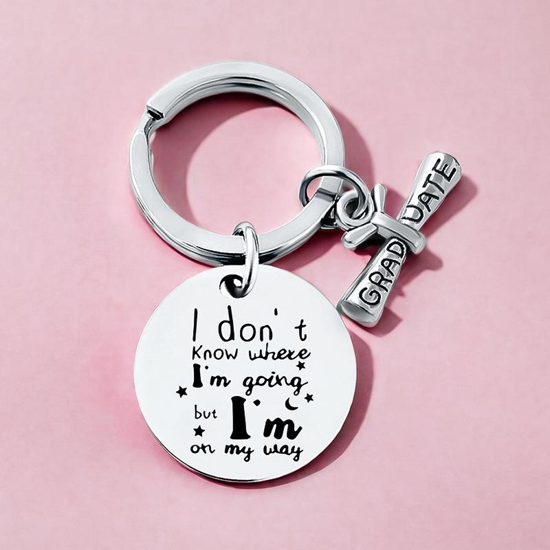 Подарок на выпускной из нержавеющей стали брелок кольца держатель для ключей декорированный креативные аксессуары