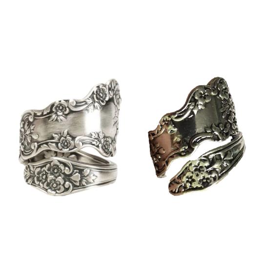 Кольцо для вечеринок с гальваническим покрытием, полированная поверхность, геометрический цветочный узор, неувядающий подарок, регулируемый браслет на палец