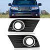 Front Bumper Fog Light Cover w/Chrome Ring Left Right For Honda Pilot 2012-2015