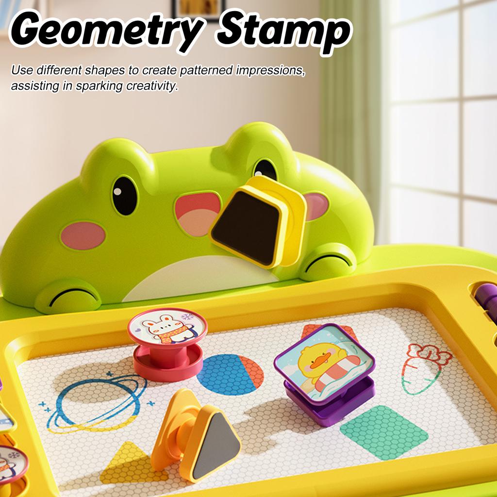 Магнитная доска для рисования, стираемая доска для эскизов, рисования, дудлов с 4 штампами, раннее обучение Эд