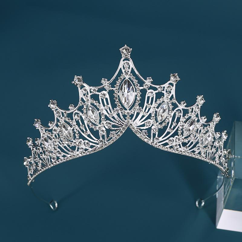 Bridal Crown Styling Wedding Accessories Handmade Wedding Rhinestone Marquise Korean New Style