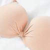 Sexy Women's Cotton Push Up Gathered Bra Deep V Underwire Ladies Brassiere Lingerie Solid Bras Backless Intimate Underwear Bras