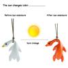 4Pcs Roast Duck Car Pendant Color Changing Duck Swing Ornament UV Temperature Indicator Cute Rearview Mirror Pendant Home Office Decor
