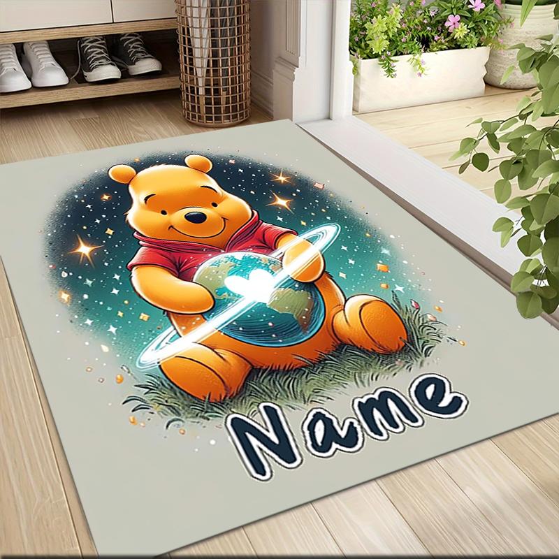 Custom Name "Space Adventure Winnie" Carpet Rug Customizable Soft Washable Anti-Slip Home Living Room Sofa Mats Personalized Rug. 0909392