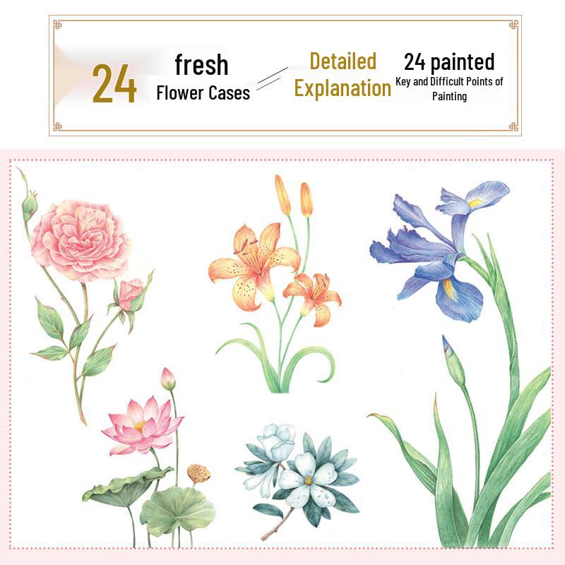 Huike Colored Pencil Art Book: 24 Solar Terms Flowers