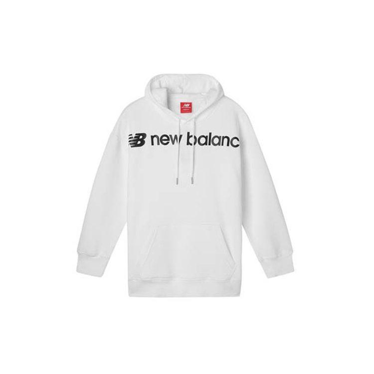 New Balance Толстовки Женские Белые С Капюшоном Средней Посадки Обычные AWT93595-WT
