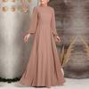 Fashion Women Islamic Clothing Abaya Kaftan Dress Hijab Dubai Malaysia Arab Muslim Party Evening Dress