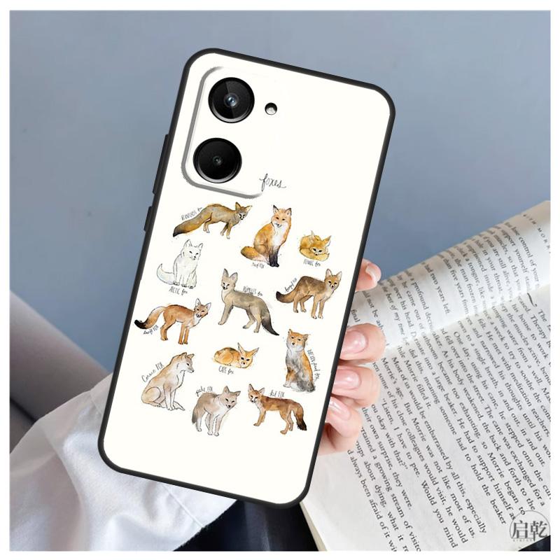 Чехол для Realme 11 8 9 10 Pro Plus GT Neo 5 3T 2T C11 C21 C25 C21Y C31 C30 C33 C35 C55 с рисунком животных 'Лиса'