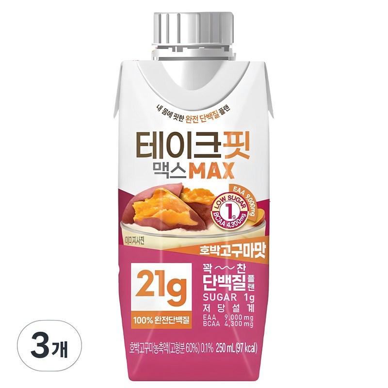 Смесь для приготовления напитка Take Fit Max со вкусом тыквы и батата, готовая к употреблению, 250 мл, 3 шт.