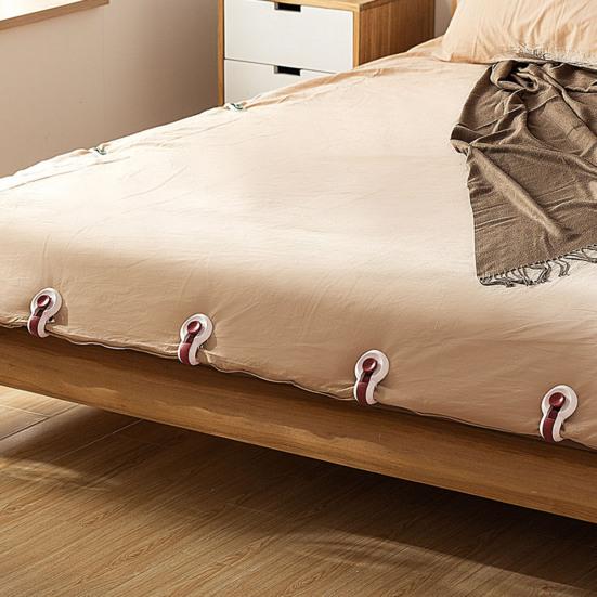 6 шт. мягкие зажимы для одеяла безопасный замок мини-размер простая установка зажимы для одеяла комплект креплений для одеяла