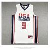 Vintage Embroidered Basketball Jersey Team USA 9 Jordan White Adult Unisex