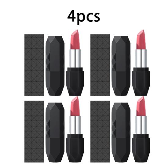 Zephoco crystal diamond pearlescent lipstick beeswax oil formula silky matte velvet texture daily all-match lip makeup cream 1pcs