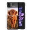 Cute Highland Cow Cases For Samsung Galaxy Z Flip 4 5 6 7 3 Z Flip7 Flip6 Flip4 Flip5 Flip3 5G Hard Shockproof Fundas Cover Gala