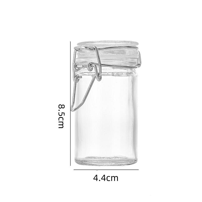 Стеклянная бутылка 50/100 мл, банка для герметичного хранения с защелкой, герметичная крышка на защелке, широкое горлышко, кухонные бутылки для кофейных зерен, фруктов, орехов