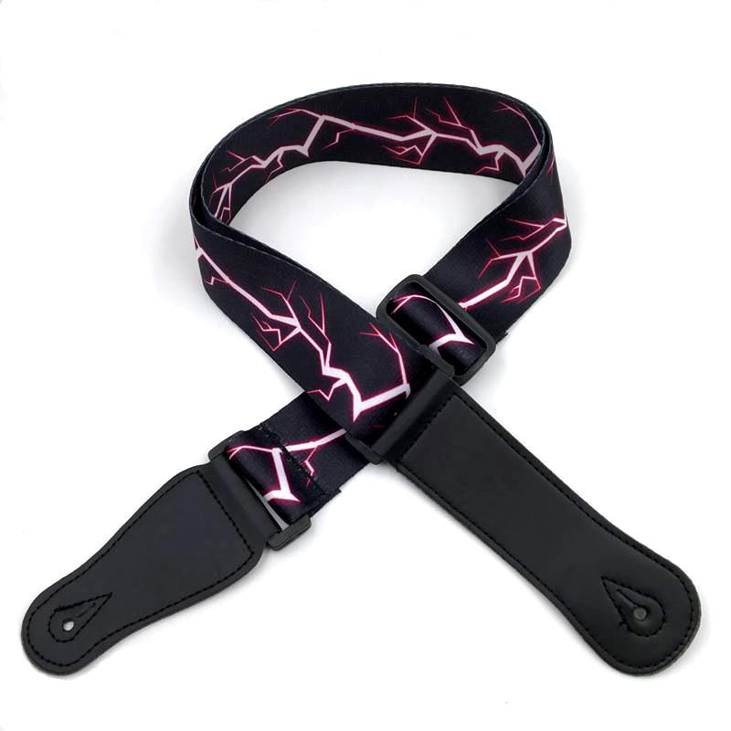 Полиэстеровый гитарный ремень в этническом стиле - Народный классический дизайн, Расширенное плечо для электро- и бас-гитар.