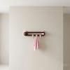 Wall Rotating Sliding Hooks Waterproof Plastic Wall Towel Hooks Space Saving Paste-on Kitchen Storage Hooks for Home