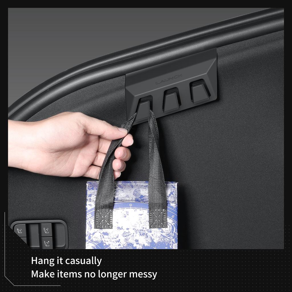 LUCKEASY for Tesla Model Y Juniper Launch/YL 2025 2026 Rear Trunk Hook Hidden Organizer Umbrella Bag Hanger Storage