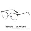 New flat glasses fashionable retro half-frame anti-blue glasses personalized eyebrows myopia glasses frame
