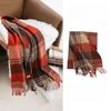 Wool Scarf Unisex Versatile and Soft Autumn and Winter Plaid Shawl Thickened Warm and Long Scarf