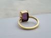 Кольцо из желтого золота с аметистом, кольцо из твердого серебра 925 пробы, подарок на годовщину, кольцо на продажу, подарок на день Святого Валентина