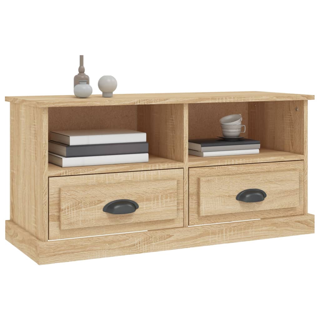 TV Cabinet in Sonoma Oak Finish 93 x 35.5 x 45 cm Particleboard