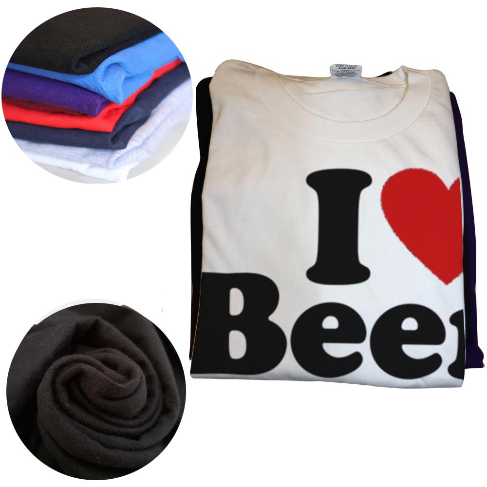 Забавные футболки с графикой красного сердца "Я люблю пиво" для мужчин и женщин, модные повседневные футболки из 100% хлопка, свободного кроя, оверсайз, для любителей пива