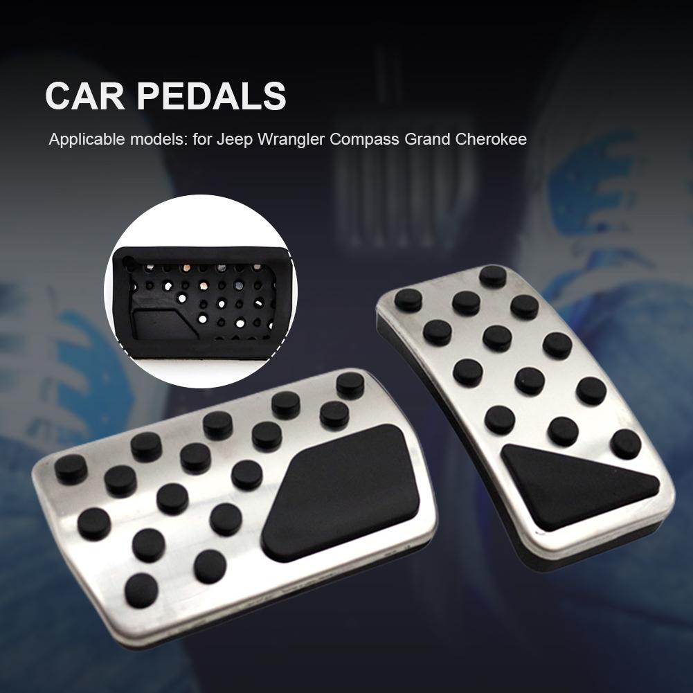 2 шт. противоскользящая накладка на педаль газа, аксессуары для интерьера, накладка на педаль газа и тормоза для Jeep Wrangler Compass Grand Cherokee