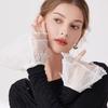 Flower Elastic Sleeve Cuffs Pleated Horn Cuffs Decoration Lace Fake Cuffs  Sweater Decorative