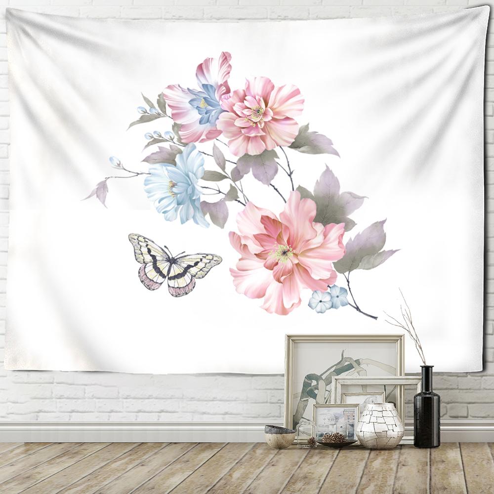 Цветок магнолии, декоративная живопись, гобелен, настенное искусство, простой и свежий Ins, эстетический фон для комнаты, тканевый декор