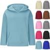 Women's Autumn And Winter Solid Color Pullover Hooded Sweatshirt Fleece Long Sleeve Fashion Sweatshirt