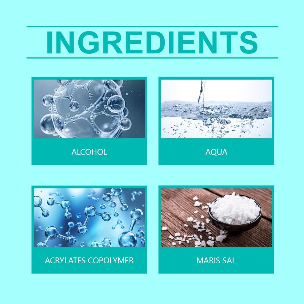 AMZ Sea Salt Hair Styling Spray 100ml - Long-lasting hold for curls, refreshing hairspray for lazy people.