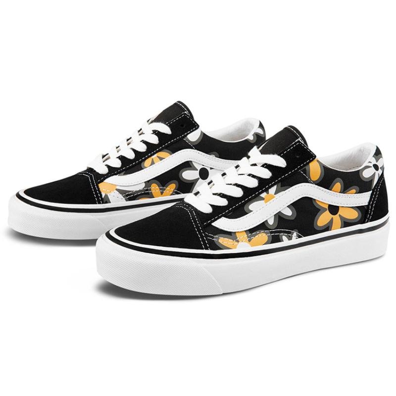 Vans Стиль 36 Ретро Повседневные Скейтбордические Кроссовки Унисекс Черный Принт 'Черный Желтый Белый' Vans VN0A38G22T6