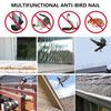 12Pcs Stainless Steel Bird Spikes Anti Bird Fence Pigeon Squirrel Deterrent Repeller Wall Roof Nail Kit Garden Pest Control
