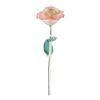 Long Stem Dipped 24k Gold Rose in Gift Box with Stand (White pink Rose with Stand)