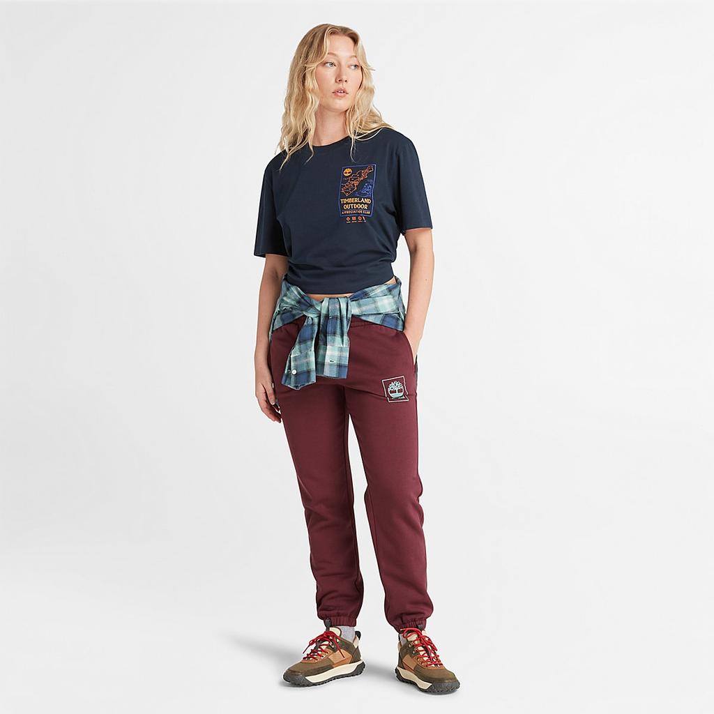 (WMNS) Timberland Cropped T-Shirt 'Navy' Women's A6HRD-433